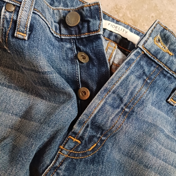 Fidelity Denim Slash Boyfriend Rip & Repair Crop Jeans 28 - Picture 6 of 9